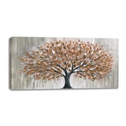 Oversized Tree and Life Paintings, Large Canvas Wall Art for Living Room Bedroom Decor, Abstract Landscape Artwork Natur
