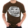 thumbnail image 1 of Oversized Troll Face Meme Graphic Design Lane Seven Ring Spun Jersey Cotton Short Sleeve Premium T-Shirt - Chestnut 3XL, 1 of 4