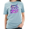 thumbnail image 1 of Oversized Trust Yourself Phrase Graphic Design Short Sleeve Cotton Jersey T-Shirt - Blue Mist 2XL, 1 of 4