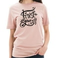 thumbnail image 1 of Oversized Trust Yourself Phrase Graphic Design Short Sleeve Cotton Jersey T-Shirt - Pale Pink 2XL, 1 of 4
