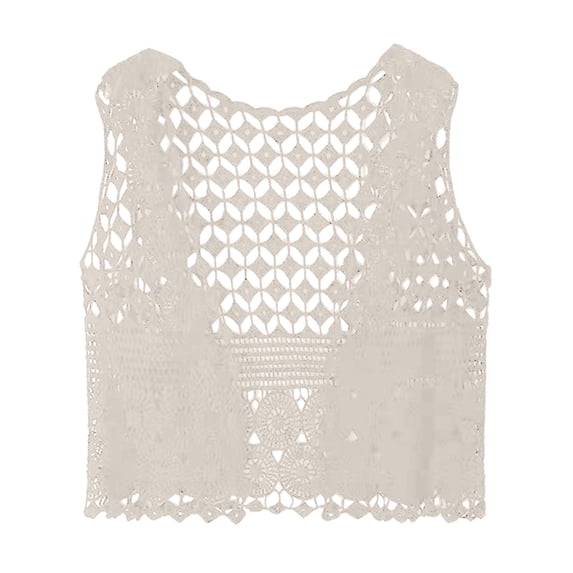 Oversized Tshirts Shirts for Women Crochet Top Lace Vest Crewneck Crochet Hollow Out Cover Up Summer Going Out Tops Short Sleeve Women's Tops, Tees & Blouses