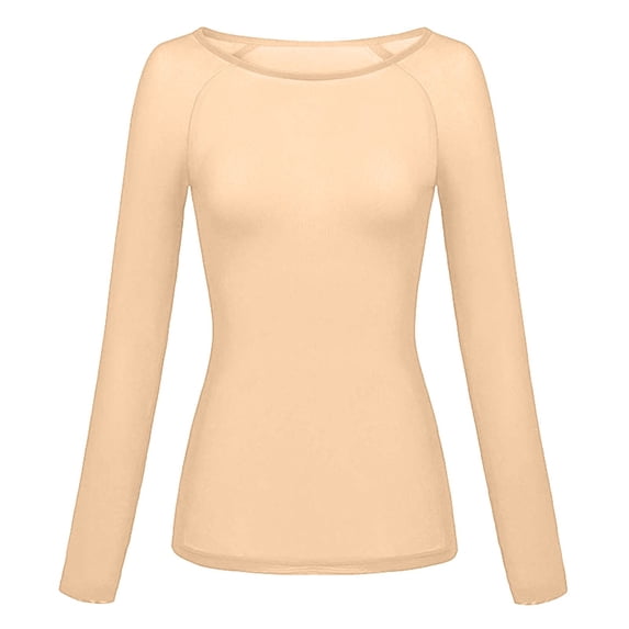 Oversized Tshirts Shirts for Women Solid See Through Long Sleeve Seamless Arm Shaper Top Mesh Shirt Blouse Short Sleeve Women's Tops, Tees & Blouses
