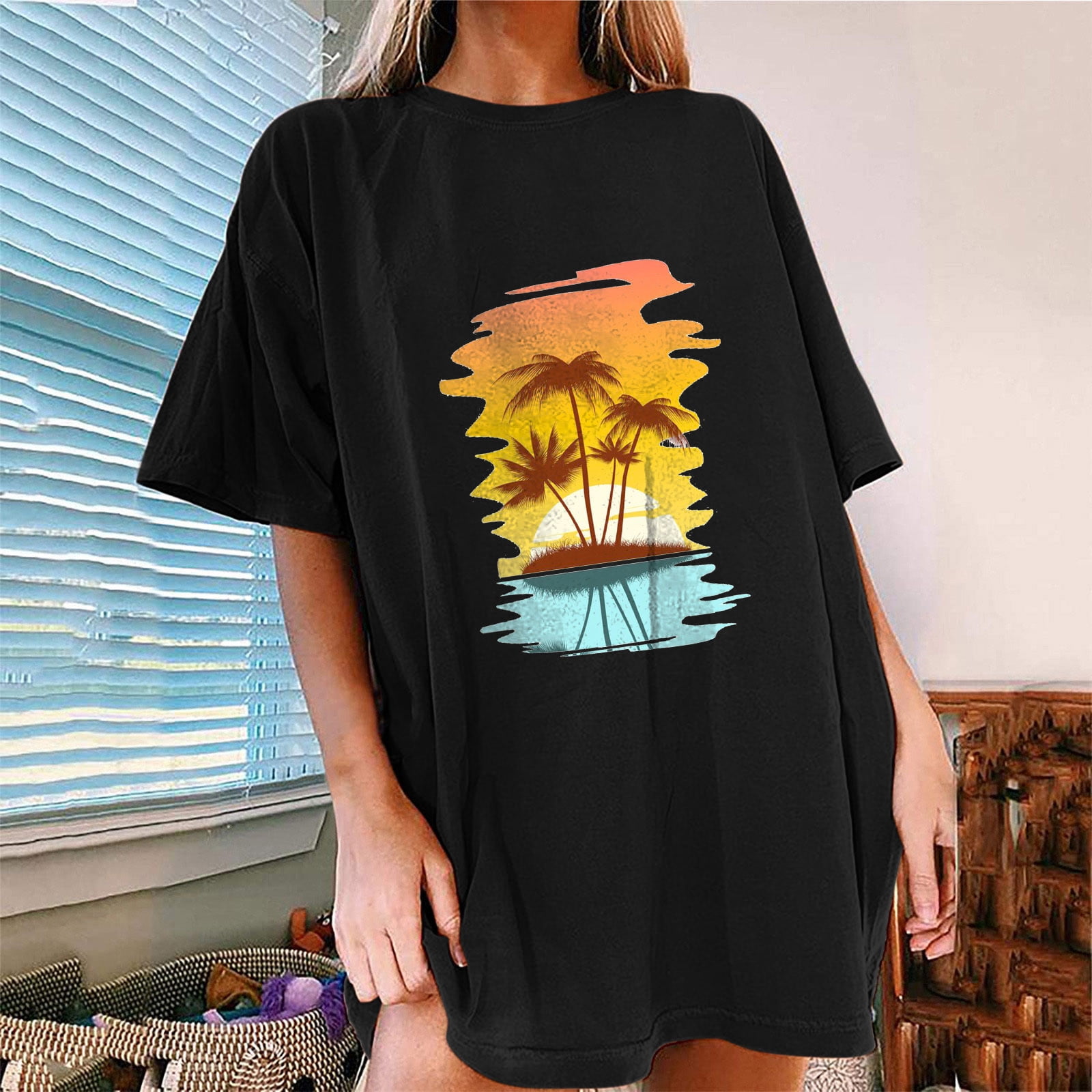 Womens Band Shirts Short Sleeve Vintage Graphic Tees Summer Casual Tops at   Women’s Clothing store
