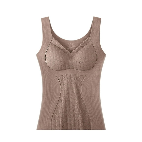 Oversized Tshirts for Women Women's Underwire One Smooth U Light T Shirt Convertible Bra Womens Camisole Shelf Bra Lace Top Womens Layering Tops Loose Fit Women Top Lace Camisole for plus Lu Brown 3XL