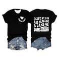 thumbnail image 1 of Oversized Tshirts for Women Large Crew Neck Basic Print Loose Short Sleeve Casual Refreshing Breathable Resistant Daily Black T-Shirts Sizes L, 1 of 3