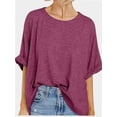 thumbnail image 1 of Oversized Tshirts for Women Summer Short Sleeve Casual Basic Tee Tops Loose Fit Shirts, 1 of 4