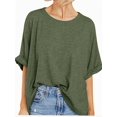 thumbnail image 1 of Oversized Tshirts for Women Summer Short Sleeve Casual Basic Tee Tops Loose Fit Shirts, 1 of 4