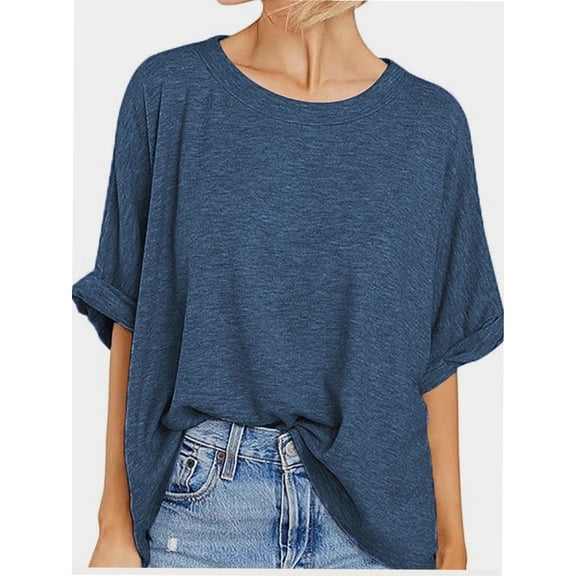 Oversized Tshirts for Women Summer Short Sleeve Casual Basic Tee Tops Loose Fit Shirts