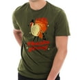 thumbnail image 1 of Oversized Turkey Thanksgiving Graphic Design Unisex Ring Spun Combed Cotton Short Sleeve Deluxe Jersey T-Shirt - Army Green 3XL, 1 of 4