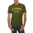 thumbnail image 1 of Oversized U.S. Submarine Veteran Graphic Design Deluxe Jersey T-Shirt - Army Green XL, 1 of 4