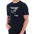 thumbnail image 1 of Oversized US Navy Tomcat F14 Graphic Design Short Sleeve Cotton Jersey T-Shirt - Navy XL, 1 of 4