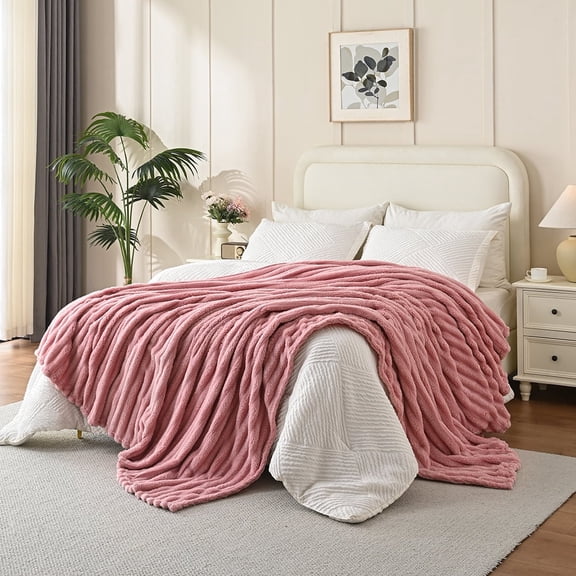 Oversized Ultra Warm Fleece Throw Blanket 820G for Couch Bed Office Outdoor 60"x80"