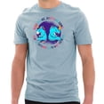 thumbnail image 1 of Oversized Unicorns and Rhinos Phrase Graphic Design Short Sleeve Cotton Jersey T-Shirt - Blue Mist XL, 1 of 4