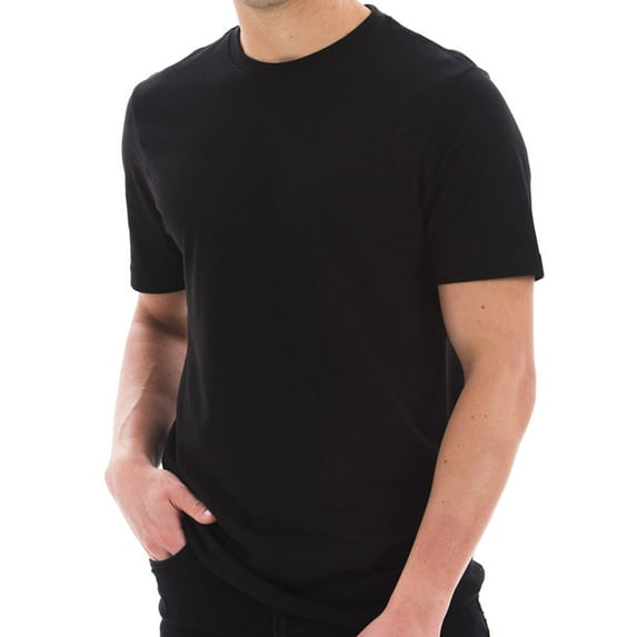 Oversized Unisex Lane Seven Ring Spun Combed Cotton Short Sleeve Deluxe Jersey T-Shirt - Black XL