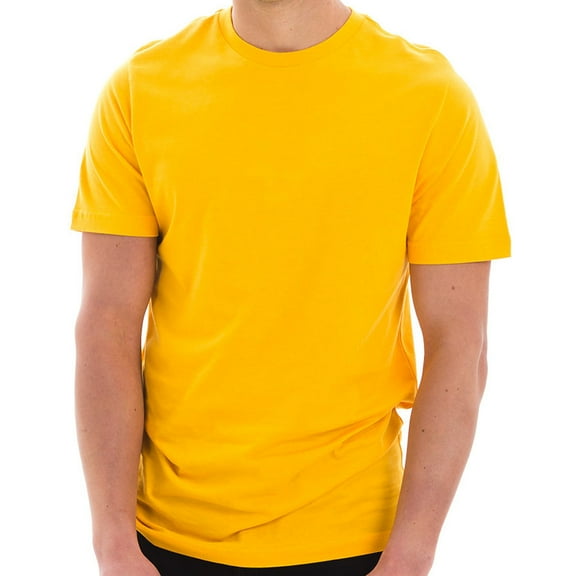 Oversized Unisex Lane Seven Ring Spun Combed Cotton Short Sleeve Deluxe Jersey T-Shirt - Taxi Gold XL