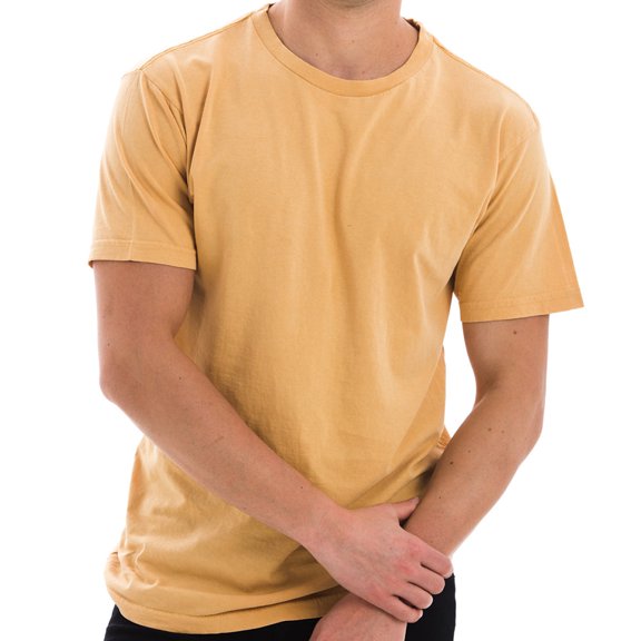 Oversized Unisex Lane Seven Ring Spun Cotton Vintage Short Sleeve Crewneck Tee Shirt - Vintage Mustard 3XL