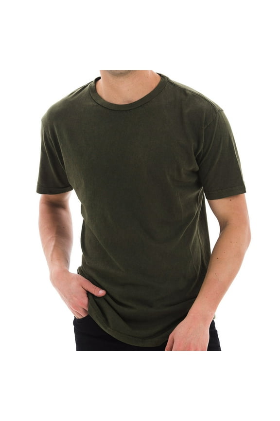 Oversized Unisex Lane Seven Ring Spun Cotton Vintage Short Sleeve Crewneck Tee Shirt - Vintage Olive 2XL
