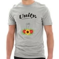 thumbnail image 1 of Oversized Unity Statement Cotton Short Sleeve Graphic Shirt - Heather Grey XL, 1 of 4