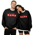 thumbnail image 1 of Oversized Valentine's Day Sweatshirts for Women Love Heart Shirts Couple's Printed Crew Neck Hoodless Men Trendy Fall Pullover Tops, 1 of 5