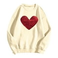 thumbnail image 1 of Oversized Valentine's Day Sweatshirts for Women Love Heart Shirts Print Long Sleeve Casual Crew Neck Lightweight Outfits Fall 2026, 1 of 4