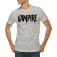 thumbnail image 1 of Oversized Vampire Graphic Design Deluxe Jersey T-Shirt - Heather Grey XL, 1 of 4