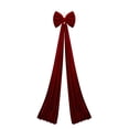 thumbnail image 1 of Oversized Velvet Christmas Bow – Extra Large Tree Topper & Window Display Ornament for Holiday Decor, Indoor Outdoor Hanging Decoration, 1 of 5