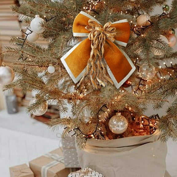 Oversized Velvet Christmas Bow, Large Red Ribbon Holiday Decoration, Tree Topper, Wedding Backdrop and Gift Box Accent, 25.6in