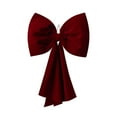 thumbnail image 1 of Oversized Velvet Christmas Bow – Large Tree Topper & Window Decoration for Holiday Display, Indoor Outdoor Hanging Ornament, 1 of 5