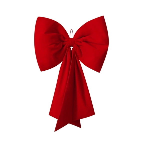 Oversized Velvet Christmas Bow – Large Tree Topper & Window Decoration for Holiday Display, Indoor Outdoor Hanging Ornament