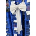 thumbnail image 1 of Oversized Velvet Christmas Bow with Long Streamers for Xmas Tree Front Door Stair Railing, White, 15.75 x 31.50 inch, 1 of 8
