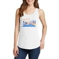 thumbnail image 1 of Oversized Venice Landscape Ladies Core Cotton Tank Top - White XL, 1 of 2