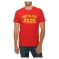thumbnail image 1 of Oversized Vietnam Veteran Stripe Graphic Design Deluxe Jersey T-Shirt - Red XL, 1 of 4