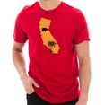 thumbnail image 1 of Oversized Vintage California Bear Graphic Design Short Sleeve Cotton Jersey T-Shirt - Red XL, 1 of 4