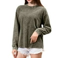thumbnail image 1 of Oversized Vintage Long Sleeve Tees for Same Gender Design Wash T Shirts Casual Loose Fit Basic Crewneck Tops Yoga Shirts Women Womens Long Sleeve Layering Shirt Extra Long Sleeve Women Summer T, 1 of 4