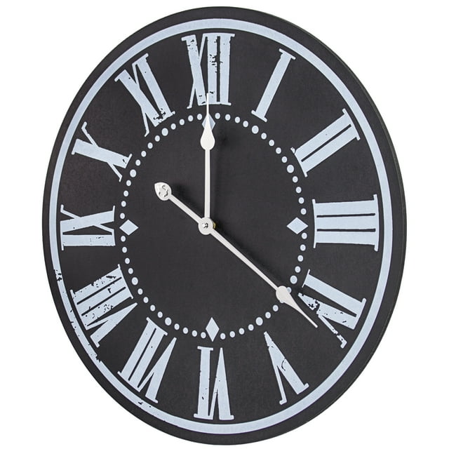 Oversized Vintage MDF Hanging Wall Clock 24"