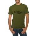 thumbnail image 1 of Oversized Vintage Rod Graphic Design Deluxe Jersey T-Shirt - Army Green 3XL, 1 of 4