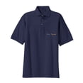 thumbnail image 1 of Oversized Viva Mexico Phrase Heavyweight Cotton Pique Polo Graphic Shirt - Navy XL, 1 of 2