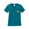 thumbnail image 1 of Oversized Viva Mexico Sombrero Core Cotton V-Neck Graphic Shirt - Teal 3XL, 1 of 2