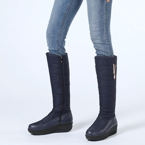 Oversized Warm Winter Cotton Boots Down Boots Thick Soled Boots Side Zipper High Boots Women's Boots