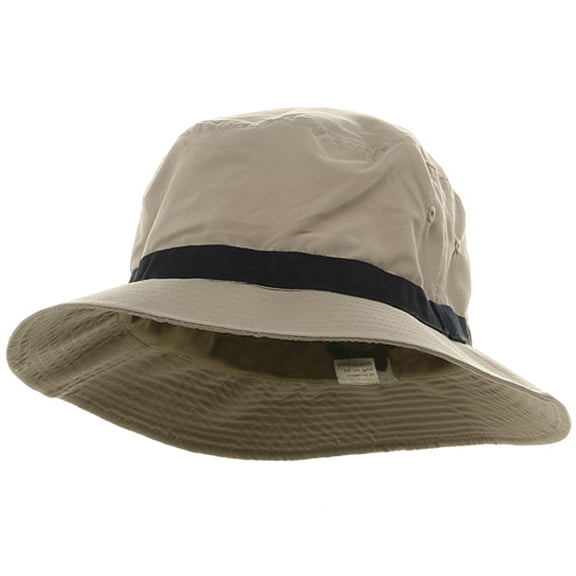 Oversized Water Repellent Brushed Golf Hat - Khaki Navy 2XL