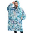 thumbnail image 1 of Oversized Wearable Blanket Hoodie,Colorful Tie Dye Pattern Sherpa Blanket Hoodie with Super Pockets,Super Warm Fuzzy Pullover for Women & Men, 1 of 6