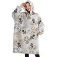 thumbnail image 1 of Oversized Wearable Blanket Hoodie,Cute Golden Retriever Sherpa Blanket Hoodie with Super Pockets,Super Warm Fuzzy Pullover for Women & Men, 1 of 6