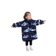 thumbnail image 1 of Oversized Wearable Blanket Hoodie For Adult Kids - Big Hooded Sherpa Junior Sweatshirt With Front Pocket, 1 of 5