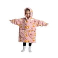 thumbnail image 1 of Oversized Wearable Blanket Hoodie For Adult Kids - Big Hooded Sherpa Junior Sweatshirt With Front Pocket, 1 of 5