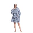 thumbnail image 1 of Oversized Wearable Blanket Hoodie For Adult Kids - Big Hooded Sherpa Junior Sweatshirt With Front Pocket, 1 of 5
