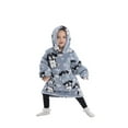 thumbnail image 1 of Oversized Wearable Blanket Hoodie For Adult Kids - Big Hooded Sherpa Junior Sweatshirt With Front Pocket, 1 of 5