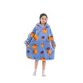 thumbnail image 1 of Oversized Wearable Blanket Hoodie For Adult Kids - Big Hooded Sherpa Junior Sweatshirt With Front Pocket, 1 of 5
