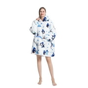 CAITZR Oversized Wearable Blanket Hoodie For Adult Kids - Big Hooded Sherpa Junior Sweatshirt With Front Pocket