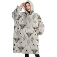 thumbnail image 1 of Oversized Wearable Blanket Hoodie,Highland Cow Cactus Triangle Pattern Sherpa Blanket Hoodie with Super Pockets,Super Warm Fuzzy Pullover for Women & Men, 1 of 6