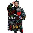 thumbnail image 1 of Oversized Wearable Blanket Hoodie,I Love My Dogs Art Sherpa Blanket Hoodie with Super Pockets,Super Warm Fuzzy Pullover for Women & Men, 1 of 6